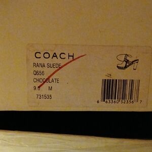 Coach Chocolate Suede Heels
